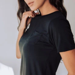 Basic Tee, Bamboo Black -Clothing Promotional Store blacktee iiiiiiii