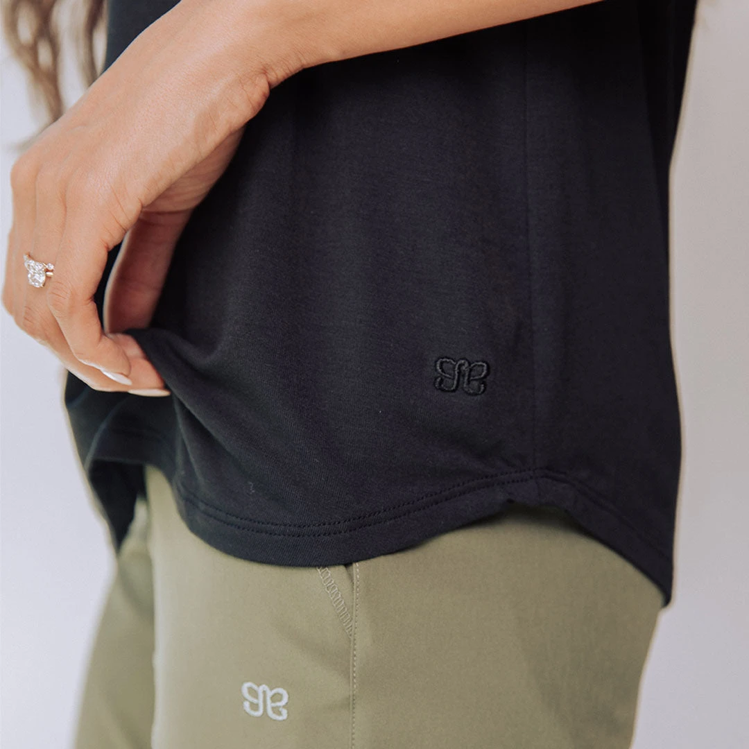 Basic Tee, Bamboo Black 7 Basic Tee, Bamboo Black - Image 5