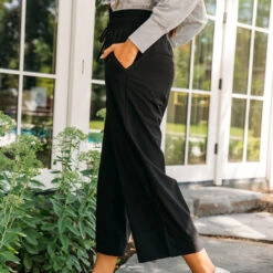 Audrey Wide Leg Pants, Black -Clothing Promotional Store blackwideleg 8
