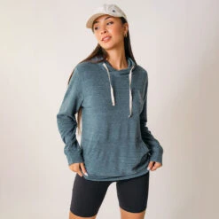 Boyfriend Hoodie, Heather Denim -Clothing Promotional Store bluehoodiev2 2