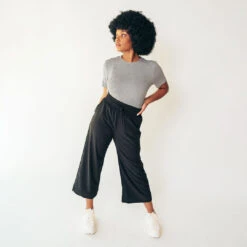 Audrey Wide Leg Pants, Black -Clothing Promotional Store bodytypes 22