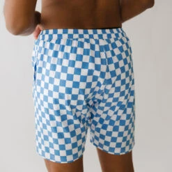 Wind And Sea Shorts, Blue Checkers -Clothing Promotional Store checker short square 1