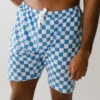 Wind And Sea Shorts, Blue Checkers -Clothing Promotional Store checker short square hero2