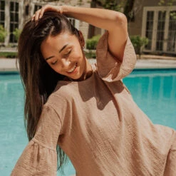 Khaki Tunic Dress -Clothing Promotional Store coverup2iiiiiiii