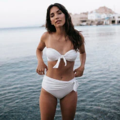 Simone Bottoms, Ivory 20 Simone Bottoms, Ivory -Clothing Promotional Store cream wrap tie bottoms4