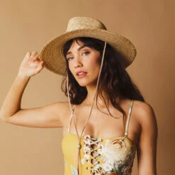 Georgia Safari Hat -Clothing Promotional Store flat brim sun hat chin strap