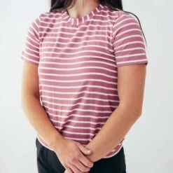 Boyfriend Tee, Mauve/Ivory 13 Boyfriend Tee, Mauve/Ivory -Clothing Promotional Store gabs 1 1