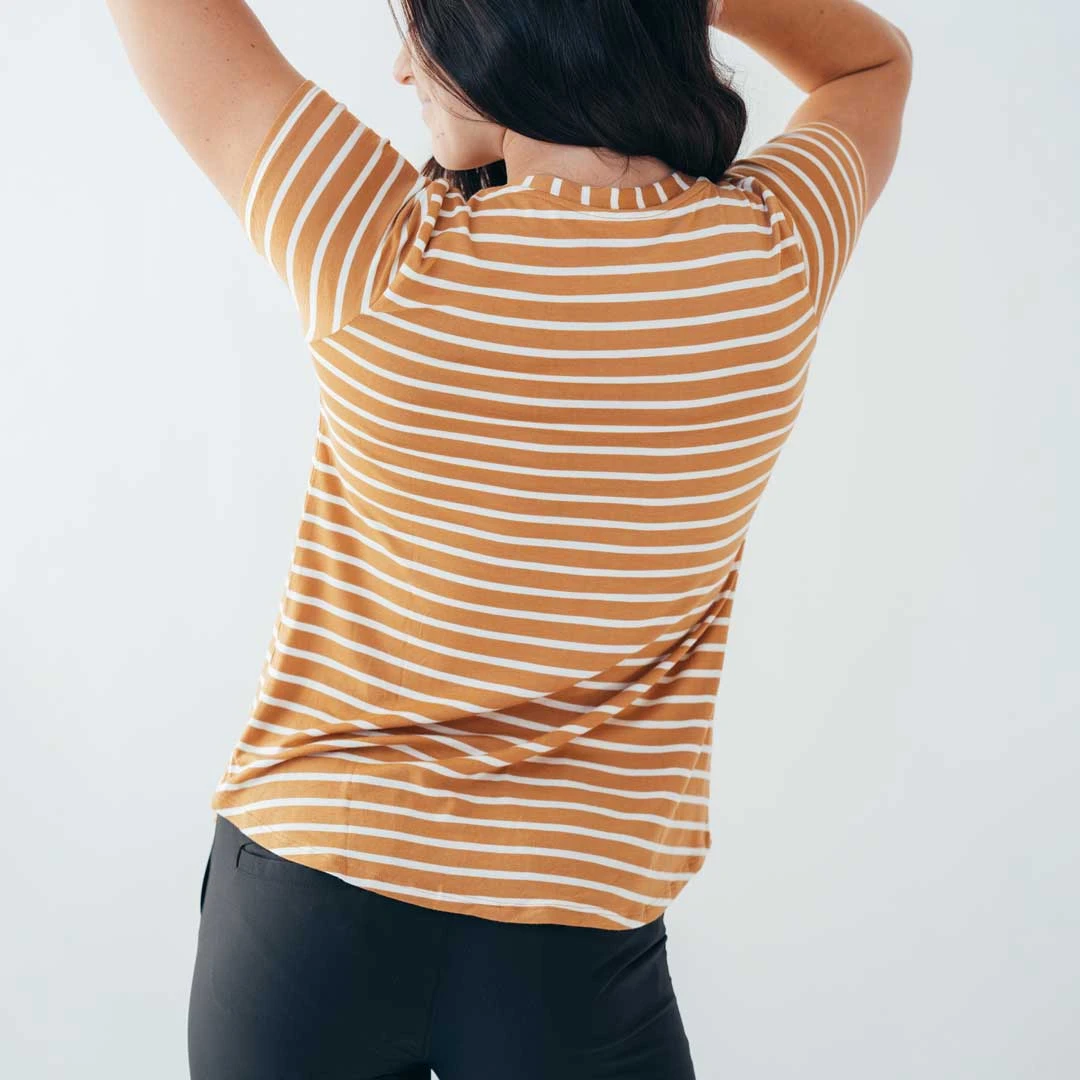 Basic Tee, Mustard Ivory 4 Basic Tee, Mustard Ivory - Image 2