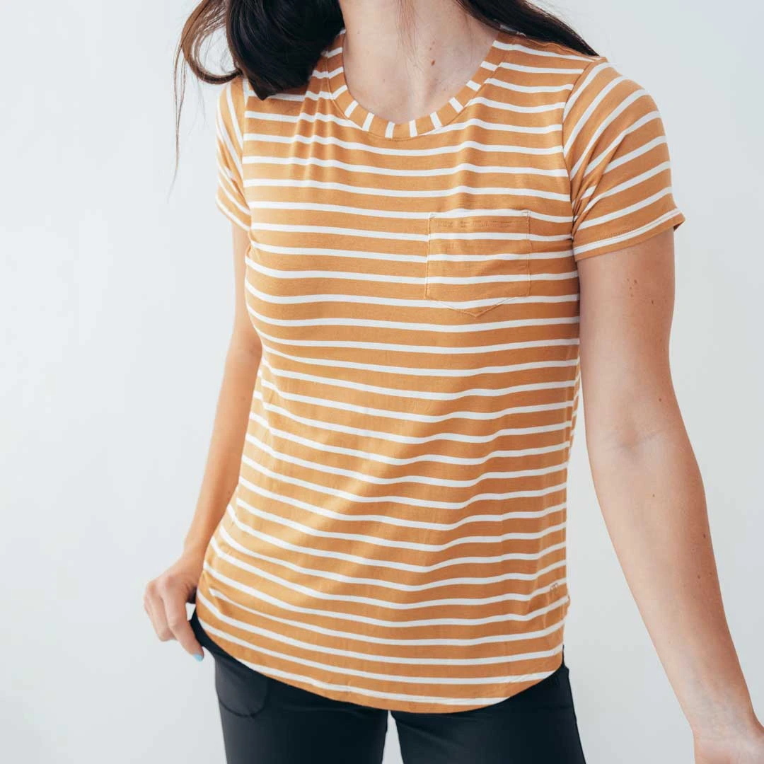 Basic Tee, Mustard Ivory 9 Basic Tee, Mustard Ivory - Image 7