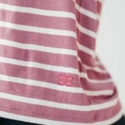 Boyfriend Tee, Mauve/Ivory -Clothing Promotional Store gabs 2