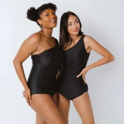 Icon Ruched One-Piece, Black -Clothing Promotional Store icon ruched 2