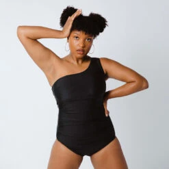 Icon Ruched One-Piece, Black -Clothing Promotional Store icon ruched 4