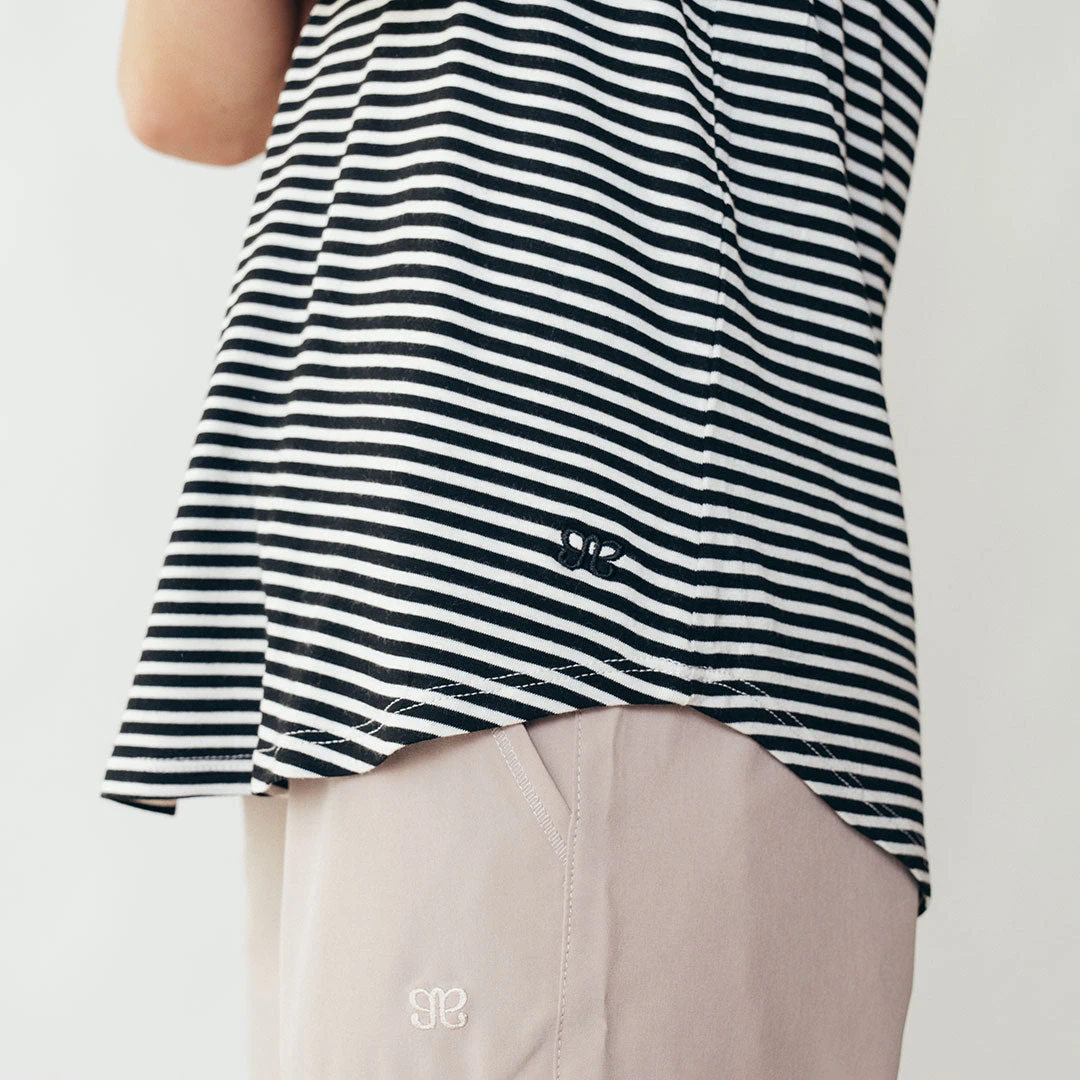 Basic V Neck Tee, Black White 8 Basic V Neck Tee, Black White - Image 6