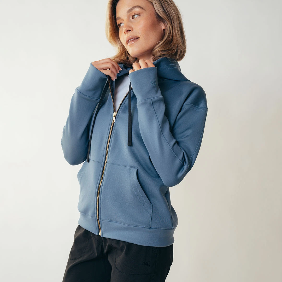Hideaway Zip-Up, Ocean Blue 10 Hideaway Zip-Up, Ocean Blue - Image 8
