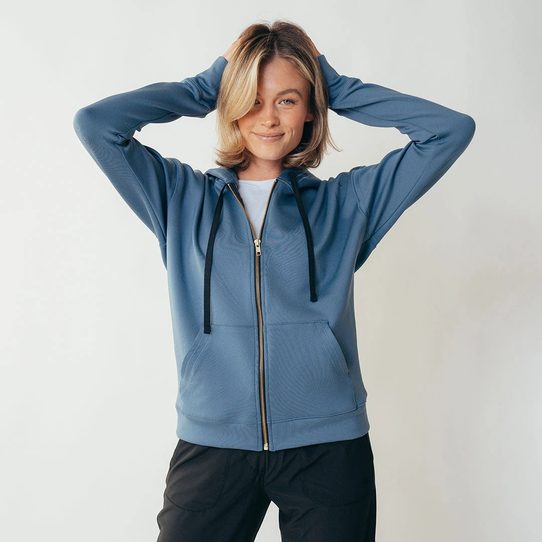 Hideaway Zip-Up, Ocean Blue 11 Hideaway Zip-Up, Ocean Blue - Image 9