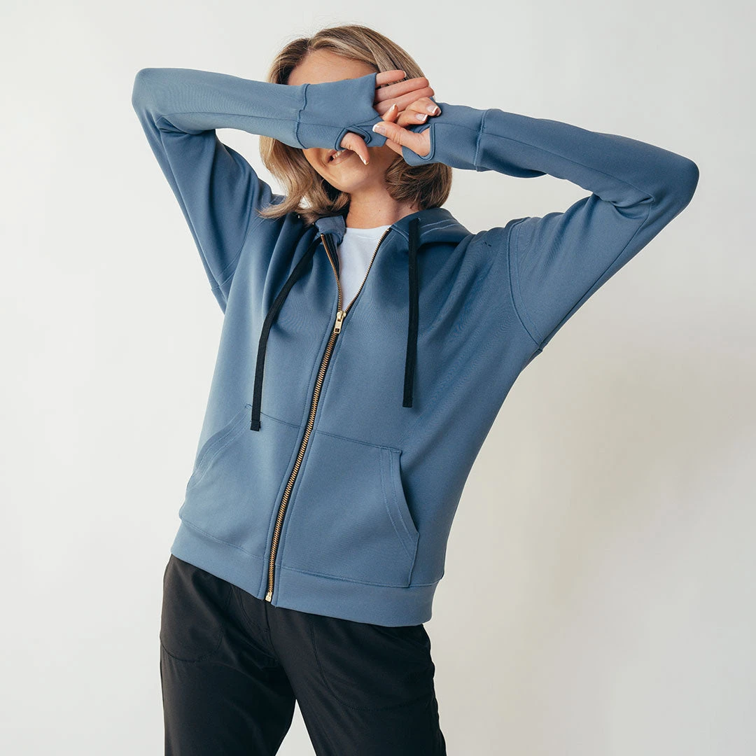 Hideaway Zip-Up, Ocean Blue 13 Hideaway Zip-Up, Ocean Blue - Image 11