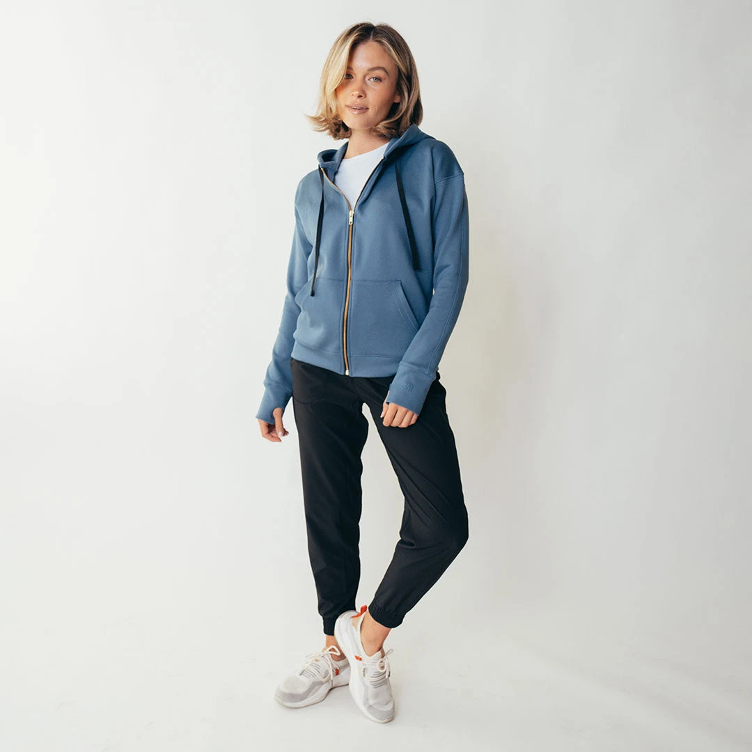 Hideaway Zip-Up, Ocean Blue 9 Hideaway Zip-Up, Ocean Blue - Image 7