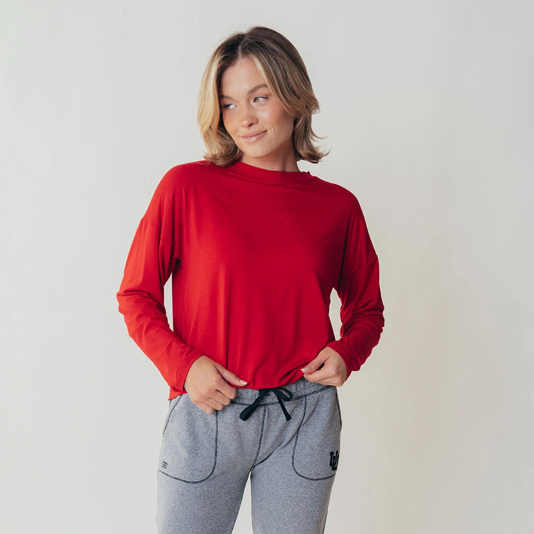 Long Sleeve Tee, Red 4 Long Sleeve Tee, Red - Image 2