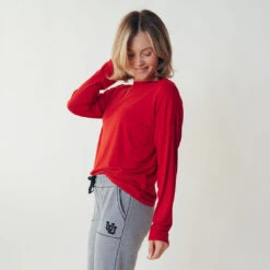 Long Sleeve Tee, Red 13 Long Sleeve Tee, Red -Clothing Promotional Store leisureshoot redshirt5 1