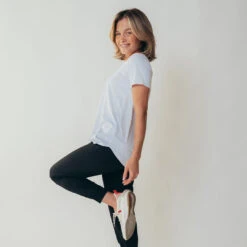 Basic Tee, Brushed White -Clothing Promotional Store leisureshoot whitetee3 1