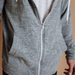 Men's Zip Up -Clothing Promotional Store mens grey zip up hoodie2