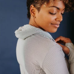 Sweet Stripe Cowl-Neck Top -Clothing Promotional Store sweet stripe cowl neck sweater7