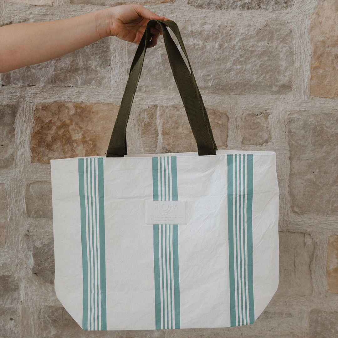 Aloha Linen Stripe Day Tripper Tote Bag 3 Aloha Linen Stripe Day Tripper Tote Bag