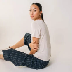 Wildflower Tee, Cream -Clothing Promotional Store whiteflower 16