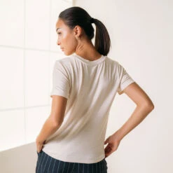 Wildflower Tee, Cream 17 Wildflower Tee, Cream -Clothing Promotional Store whiteflower 38 1